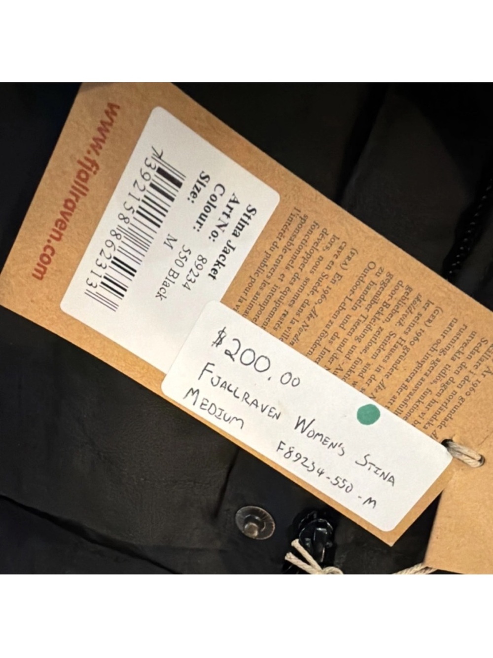 Fjallraven Black Hooded Women's Jacket - Picture 2 of 2